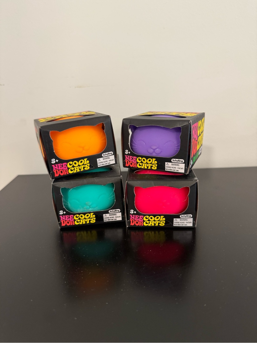 NeeDoh Cool Cat - Squishy, Squeezy, Stretchy Stress Ball Cats, Sensory Fidget
